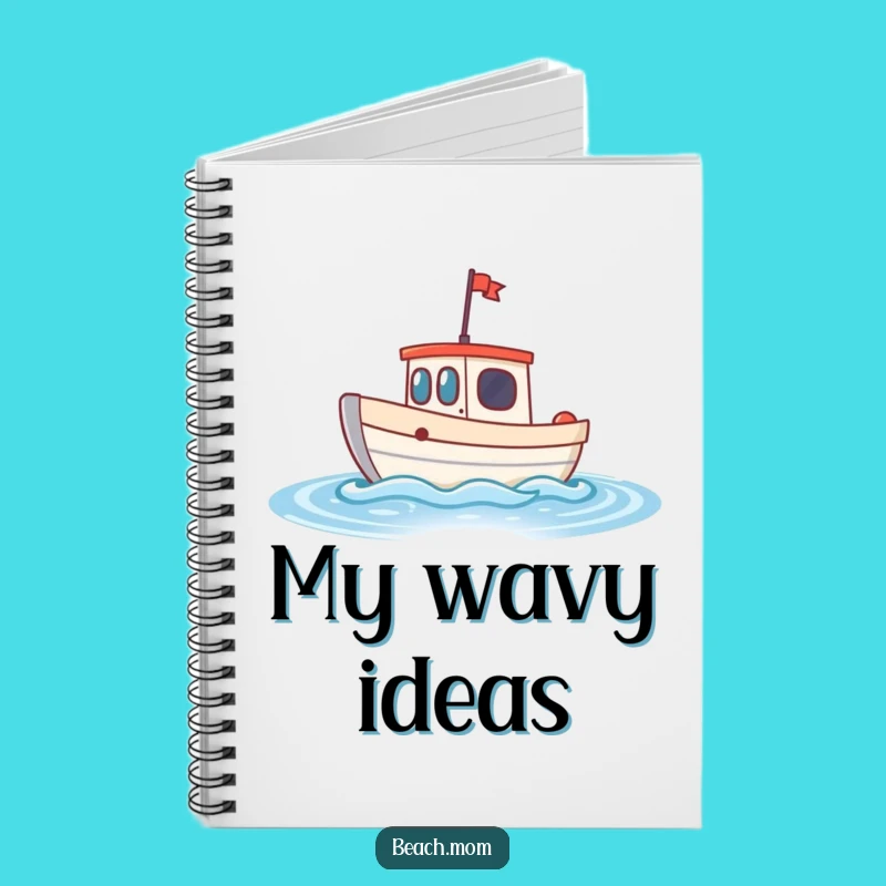 Funny Little Boat Notebook: Jot Down Ideas with a Bobbing Waves Design Gift