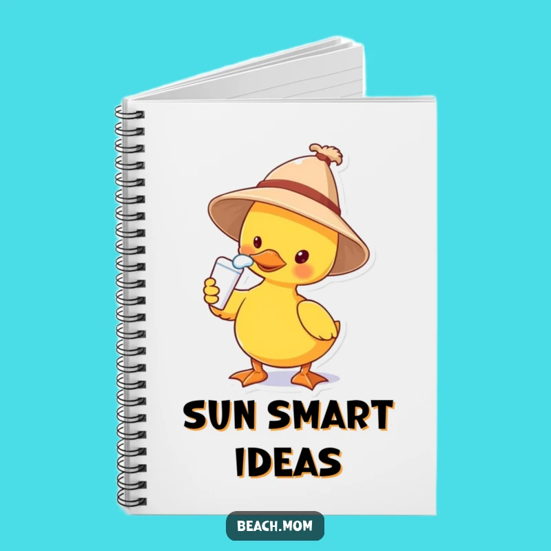 Funny Duck Sun Hat Notebook: Jot Down Ideas with a Smile!