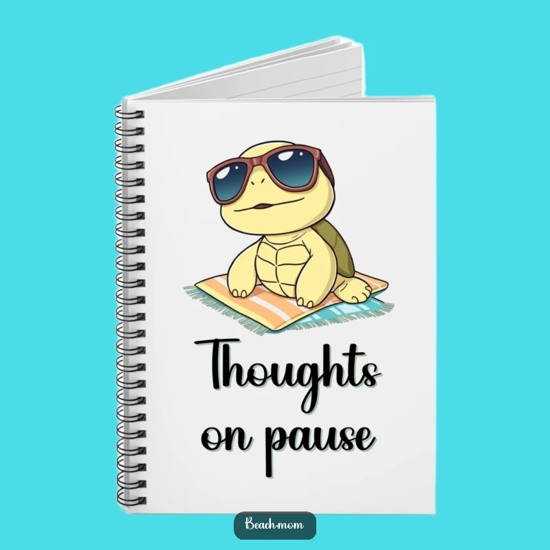 Funny Turtle Sunbathing Notebook: Journal Your Relaxed Thoughts in Style
