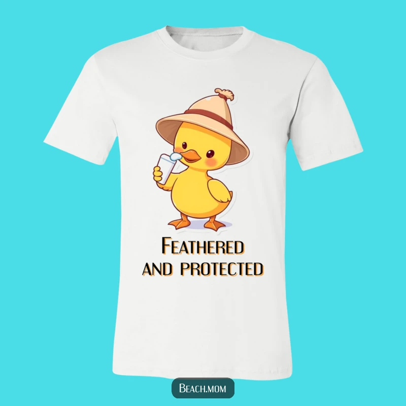 Funny Duck Sun Hat T-Shirt: Hilarious Beach Humor Tee for You