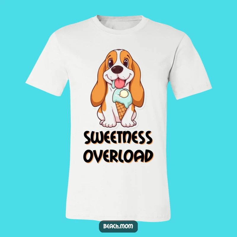 Funny Basset Hound Ice Cream Shirt: Delightful Melting Treat Tee Gift