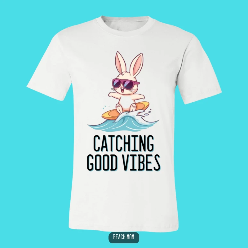 Funny Bunny Surfer Tee: Ride the Wave & Hilarious Style Gift