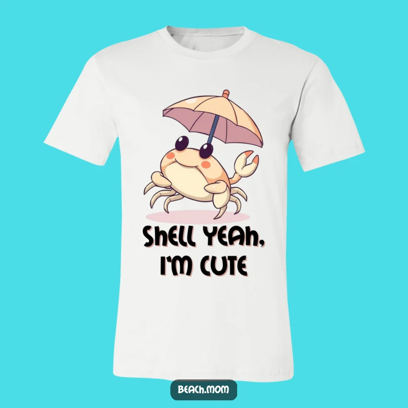 Funny Crab Umbrella T-Shirt: Sideways Scuttle Fun Tee Gift!