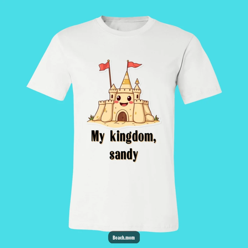Funny Sandcastle Grinning T-Shirt - Hilarious Beach Castle Tee!