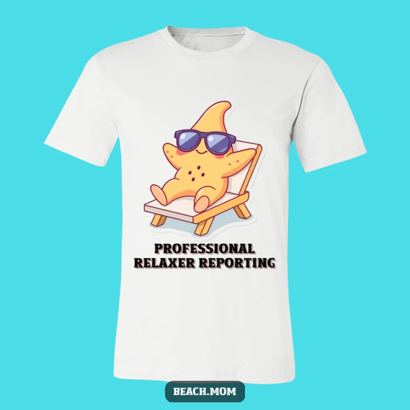 Funny Starfish Lounger T-Shirt: Hilarious Beach Vacation Graphic Tee for Ocean Fanatics
