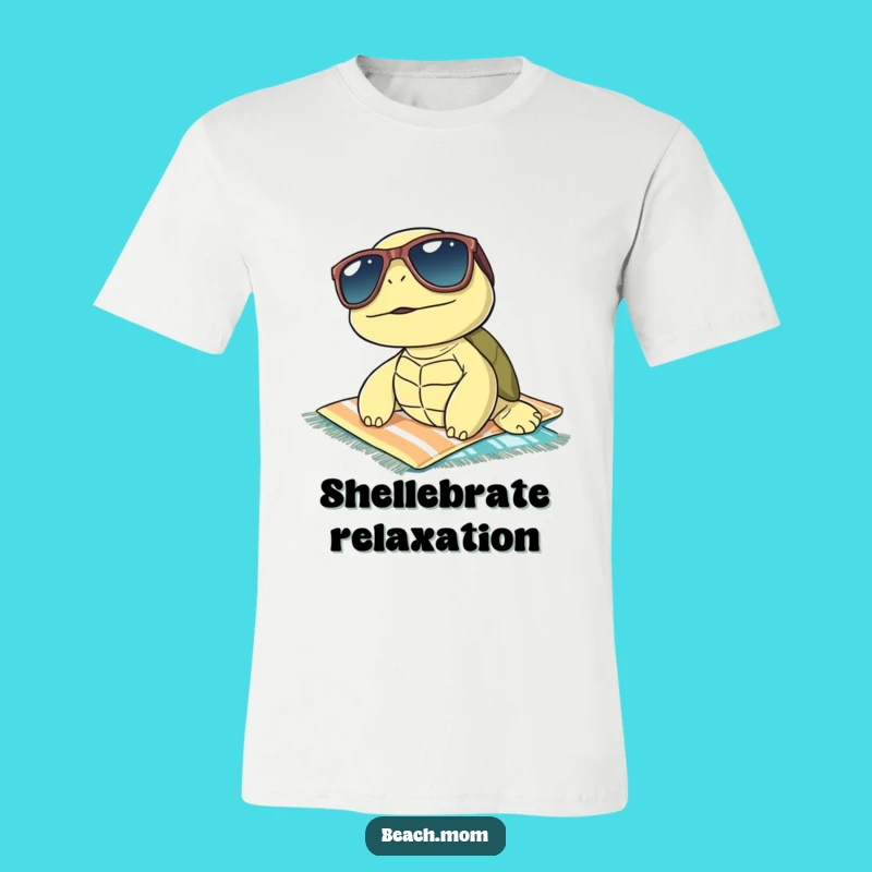 Funny Turtle Sunbathing T-Shirt: Cool Sunglasses Tee for Beach Lovers