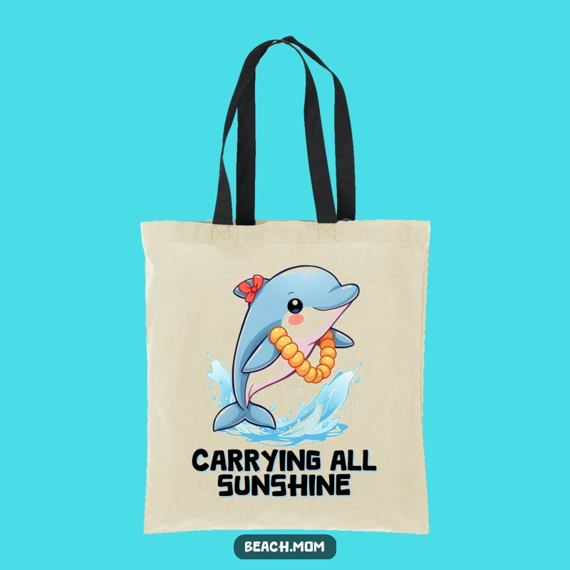 Funny Dolphin Lei Tote Bag: Carry Your Humor and Essentials in Style