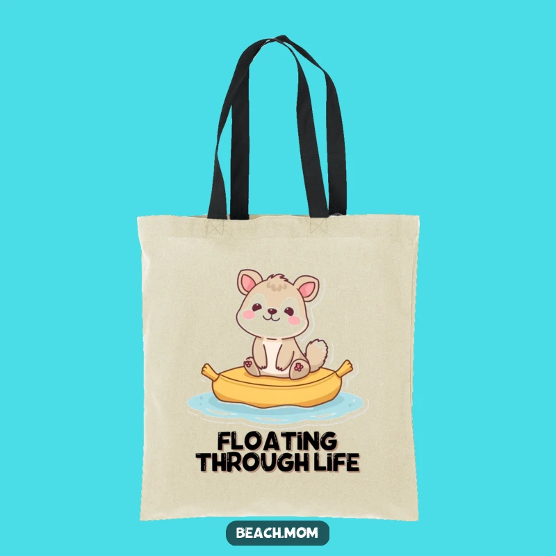 Funny Bobbing Animal Raft Tote Bag - Practical Funny Gift for Errands