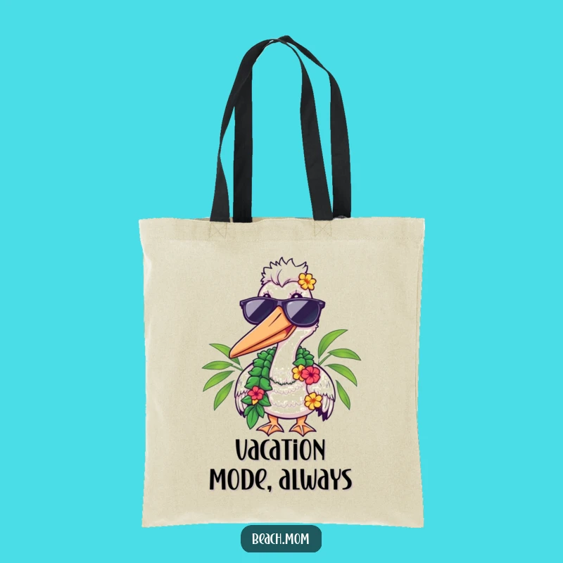 Funny Pelican Shades Lei Tote Bag - Hilarious Tropical Carryall!