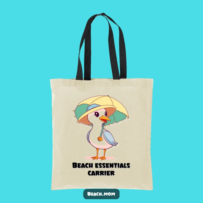 Funny Seagull Beach Hat Tote Bag: Carry Your Beach Essentials with Humor
