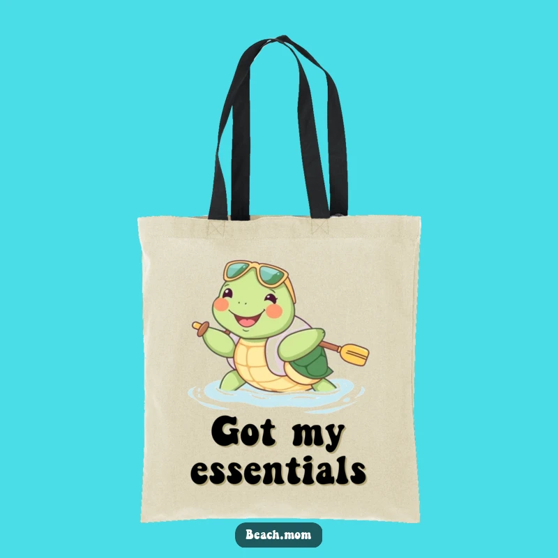 Funny Turtle Floatie Tote Bag: Carry Your Essentials with Cheerful Paddling