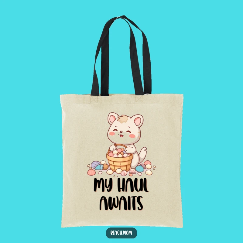 Funny Seashell Collector Animal Tote Bag - Stylish Funny Gift for Shoppers