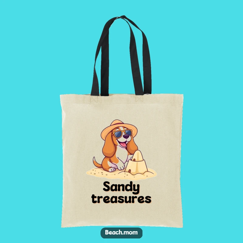 Funny Basset Hound Beach Tote Bag: Carry Your Summer Adventures in Style